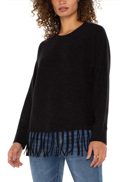 [Liverpool] Fringed Dolman Sweater