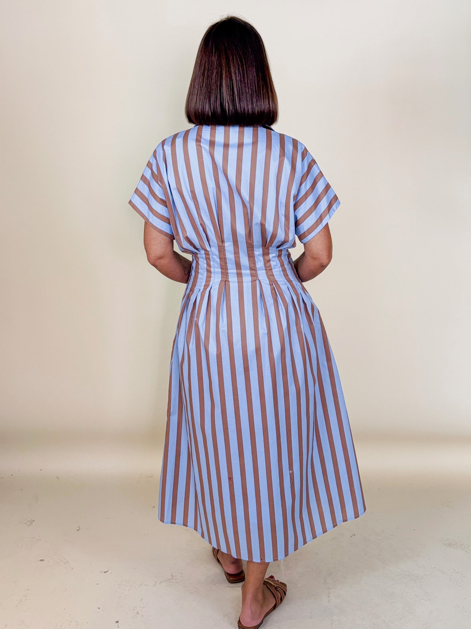Millie Striped Button Up Maxi Dress