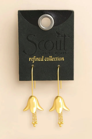 Refined Icon Earrings - Lily Drop/Gold