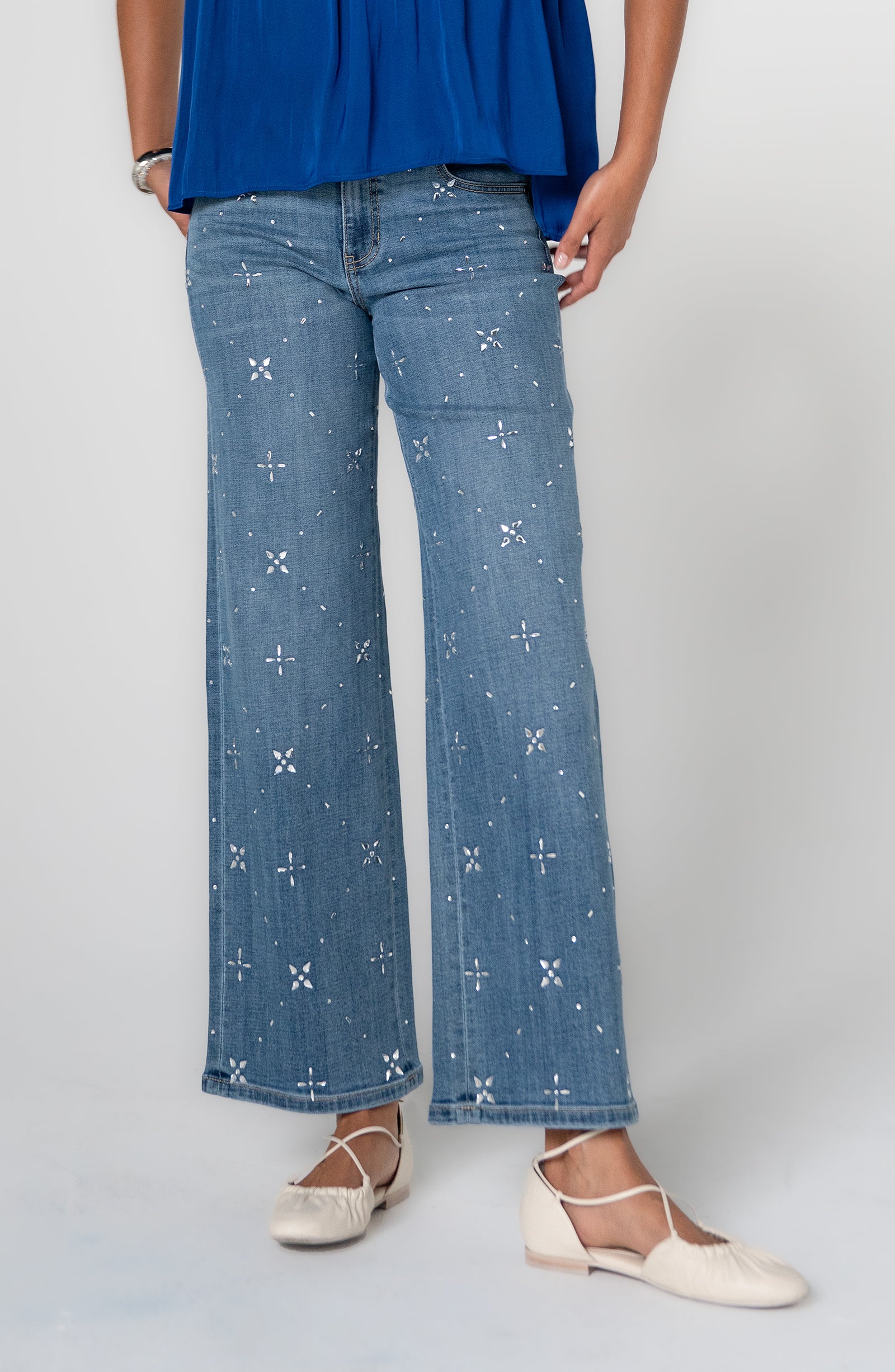 [Liverpool] Stride Wide Leg Jeans, 30" Inseam