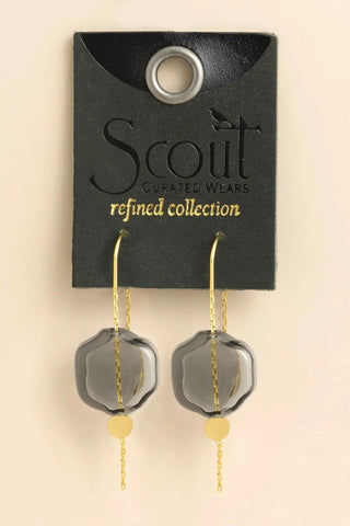 Refined Glass Organic Threader - Smoke/Gold