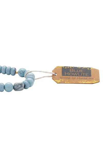 Stacking Stone Bracelet - Blue Howlite