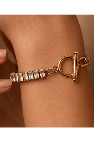 18k Gold Pvd Plated Stainless Steel Toggle Chain Bracelet