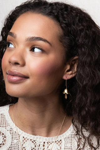 Refined Icon Earrings - Lily Drop/Gold