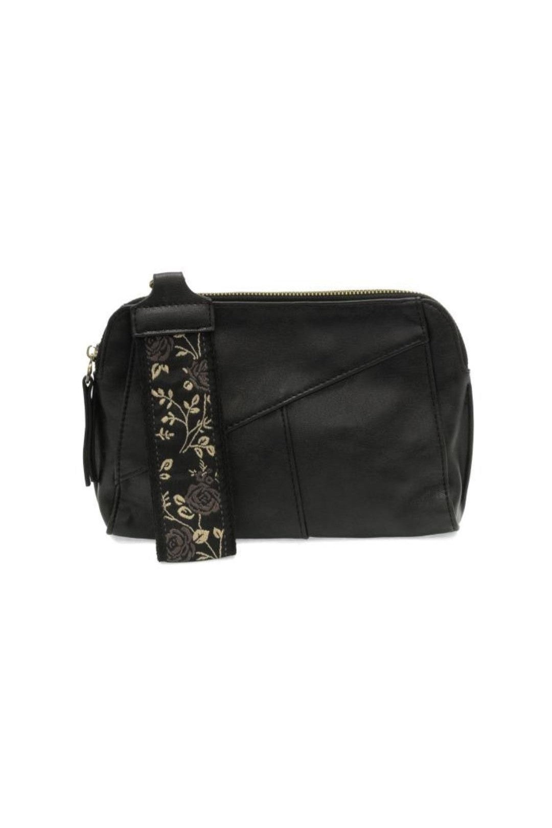 Gigi Crossbody with Woven Wrist Strap - New Black