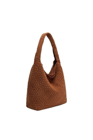 Johanna Recycled Vegan Suede Shoulder Bag - Tan