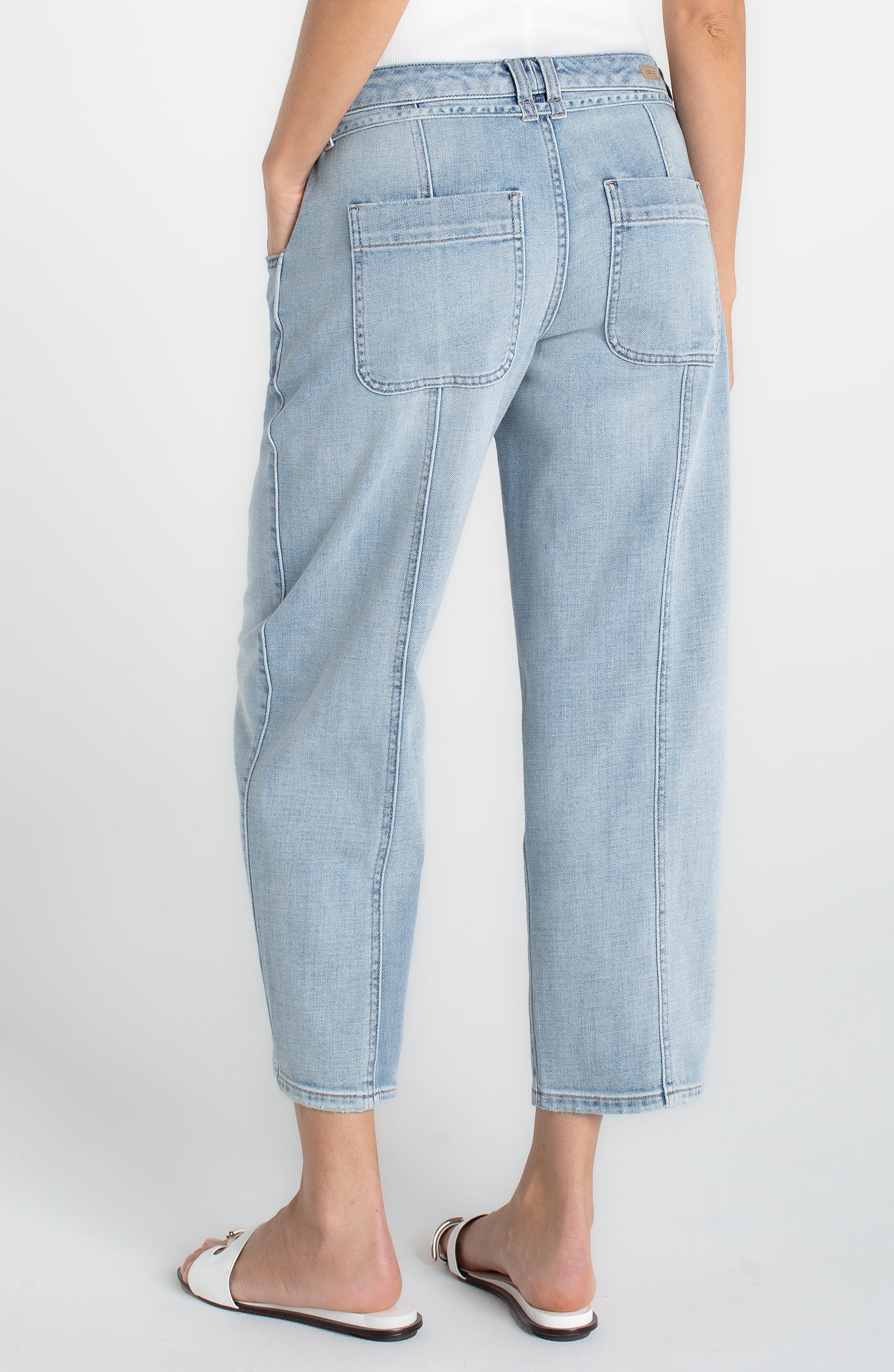 [Liverpool] Beachcomber Jeans with Self Belt, 26" Inseam