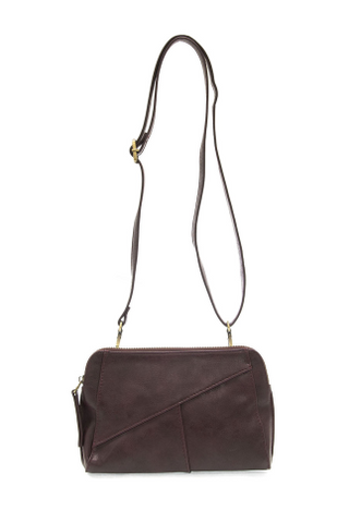 Gigi Crossbody with Woven Wrist Strap - Dark Plum