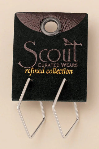 Refined Earring Collection - Orion Diamond Hoop/Silver
