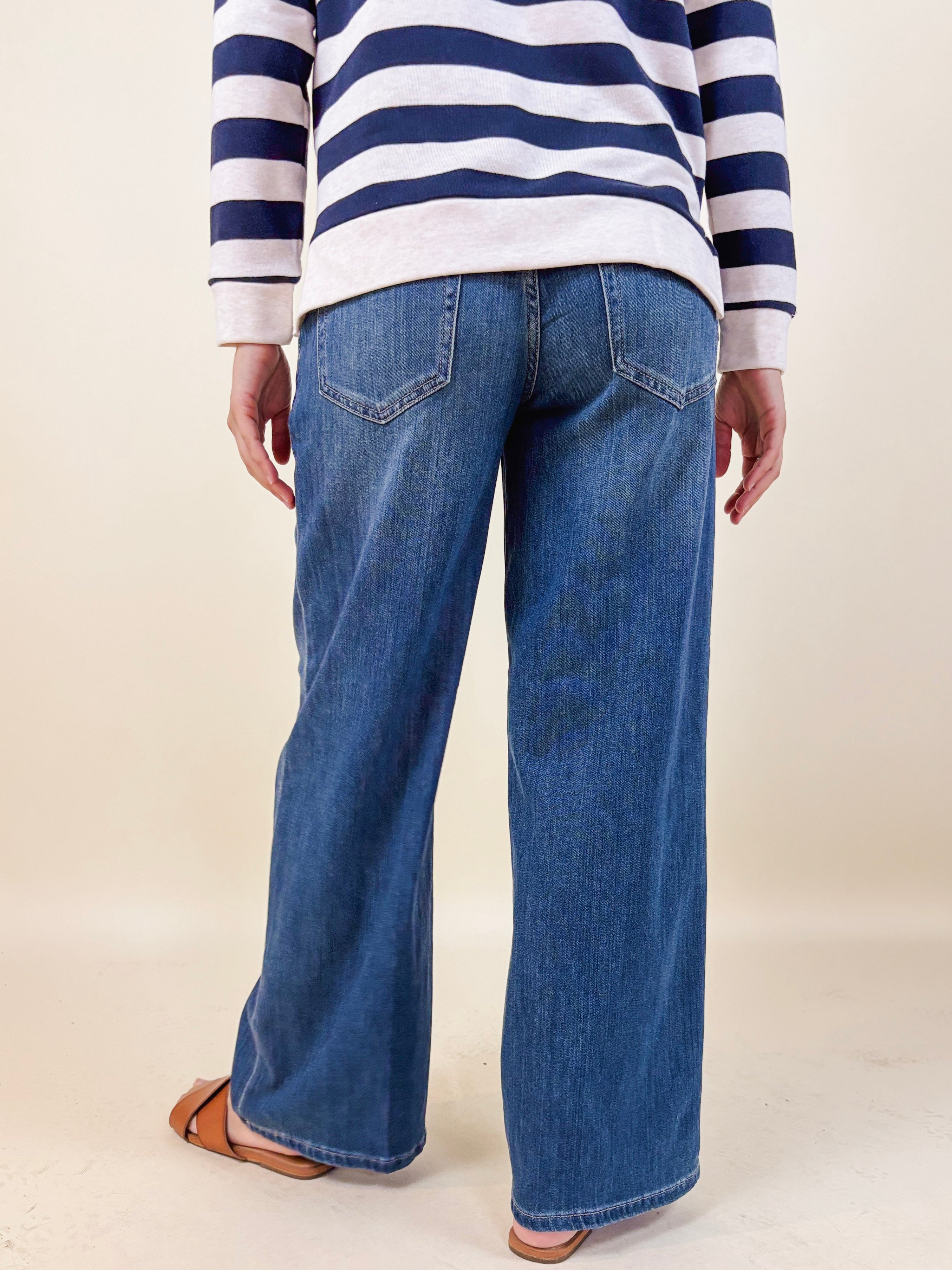 [Liverpool] Weekender Wide Leg Jeans, 30" Inseam