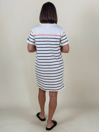 Mickey Short Sleeve Striped Dress