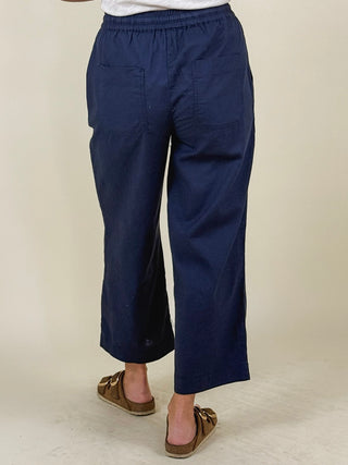 Indigo Tie Waist Pants