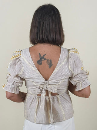 [Liverpool] Alice Half Sleeve Tie Back Top