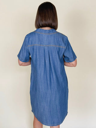 [TRIBAL] Naia Lace-Up Detail Shirt Dress