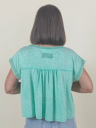 Sheila Smocked Front T-Shirt