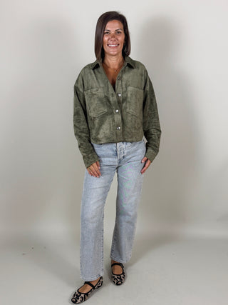 [Z Supply] All Day Cropped Suede Jacket