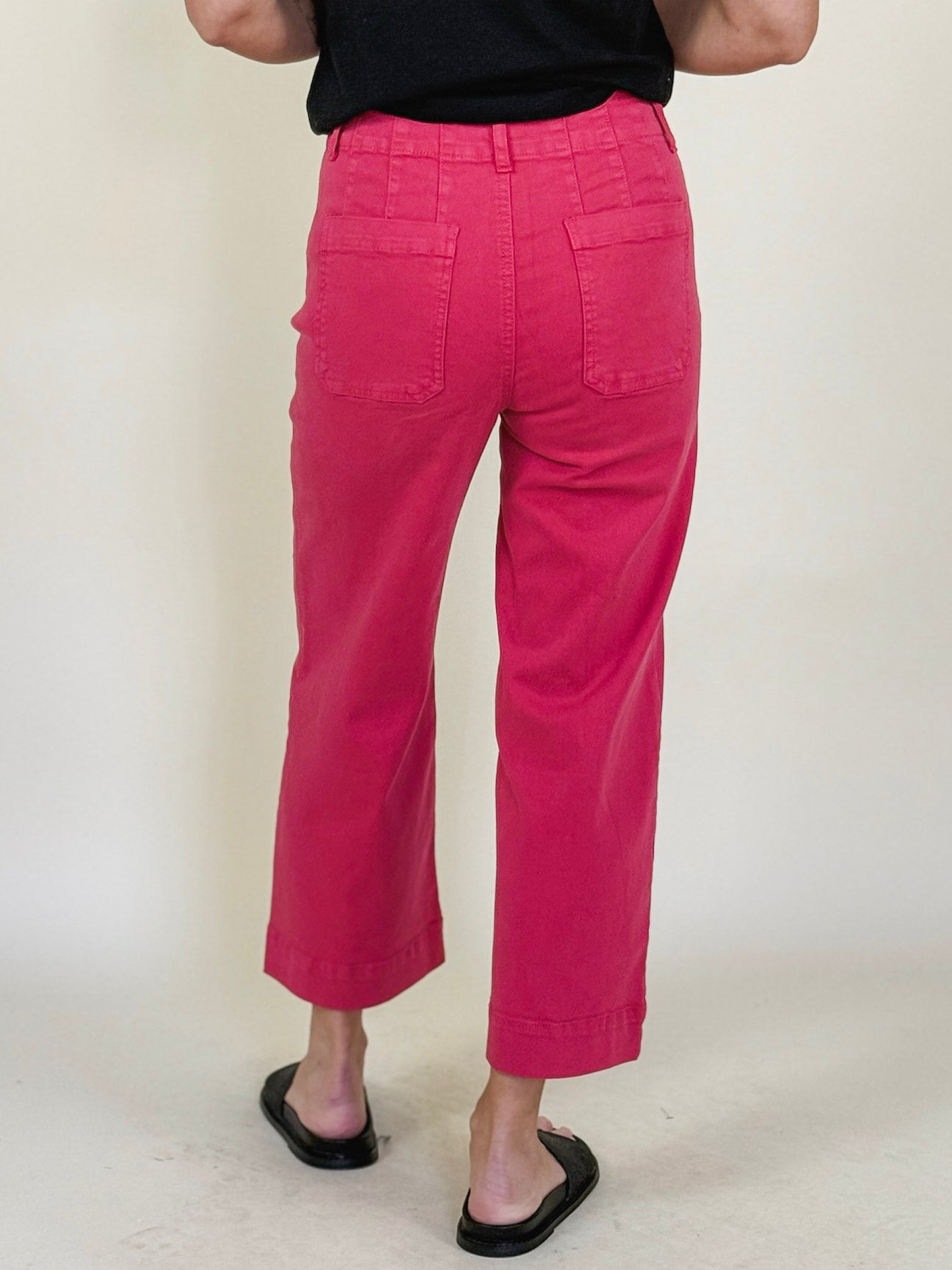 Terra Crop Woven Denim Pants