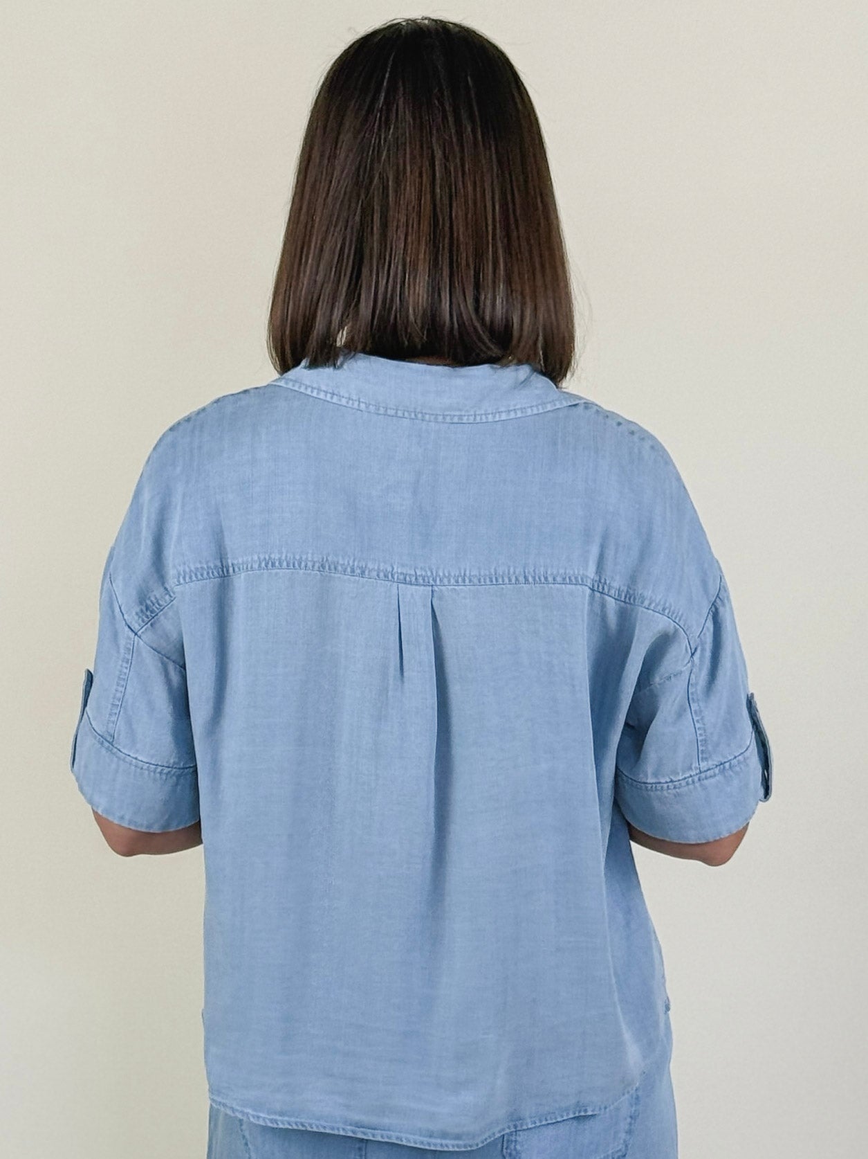 Tawney Button Front Tencel Blouse