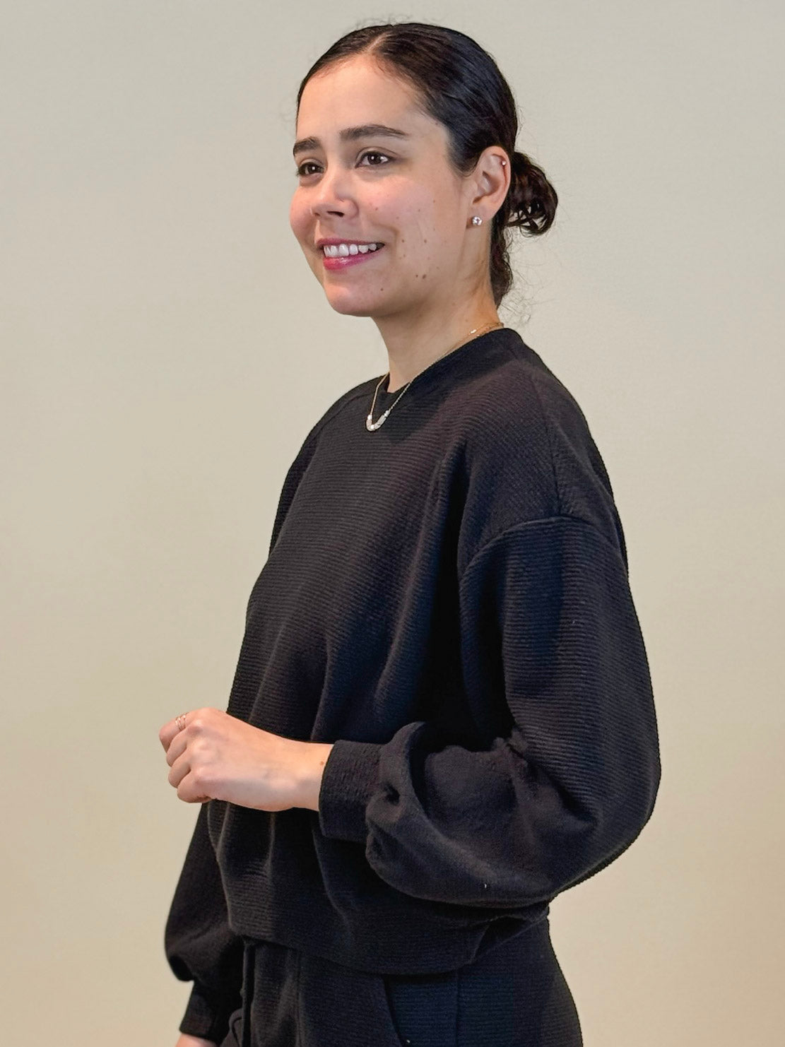 Kristine Cloudy Knit Long Sleeve Top