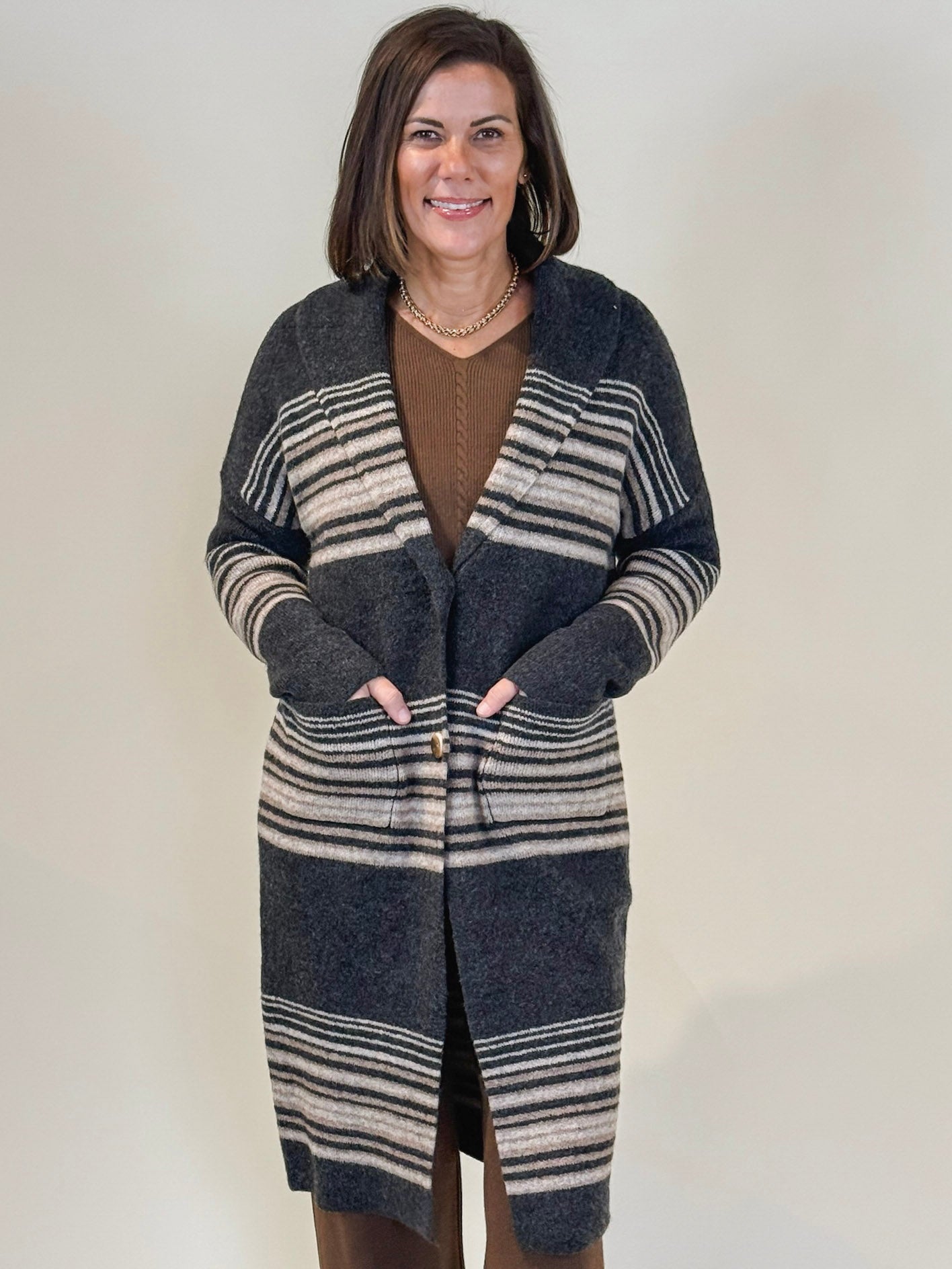 Myra Shawl Collar Duster Cardigan