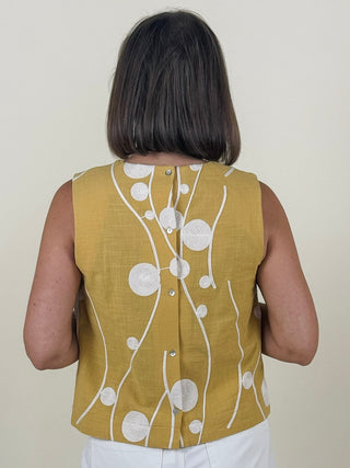 [Liverpool] Mae Sleeveless Embroidered Top