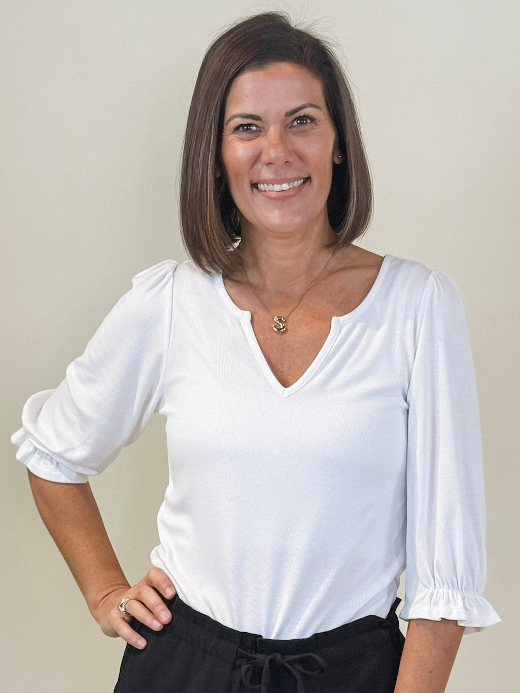 [Liverpool] Keeley Elbow Sleeve Knit Tee