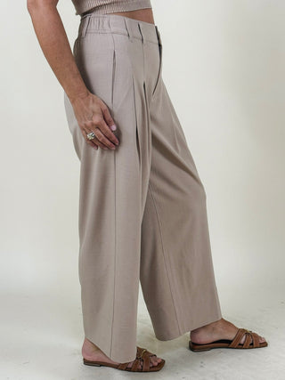 [Liverpool] Cali Pleated Wide Leg Crop Trousers