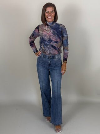 Aurora Long Sleeve Mock Neck Top