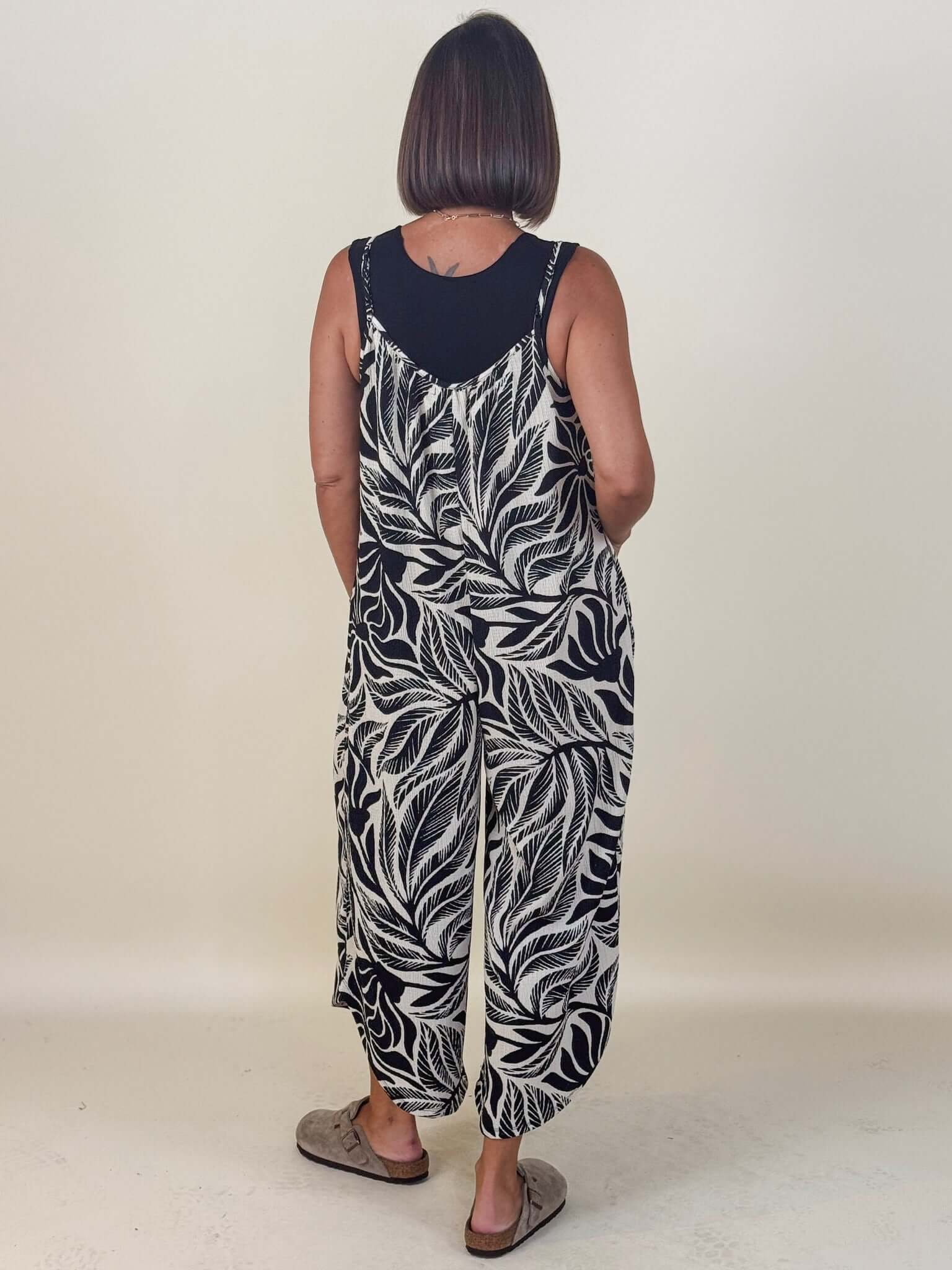 [Z Supply] Flared Isla Leaf Jumpsuit