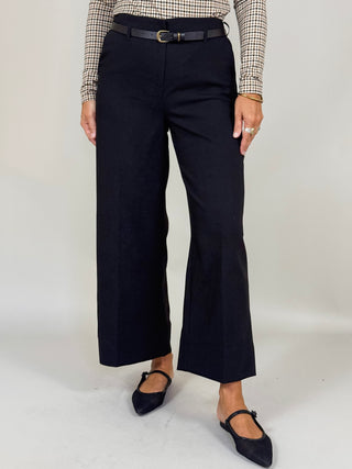 Dressa Belted Crepe Pants
