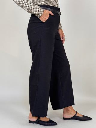 Dressa Belted Crepe Pants
