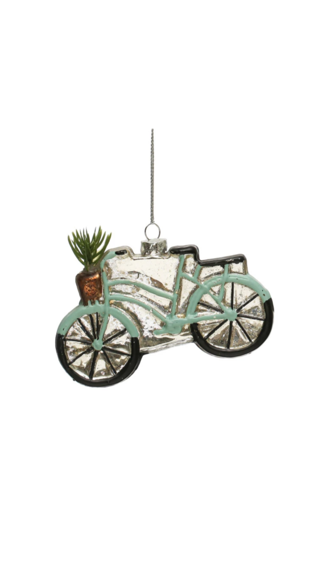 Glass Bicycle Ornament