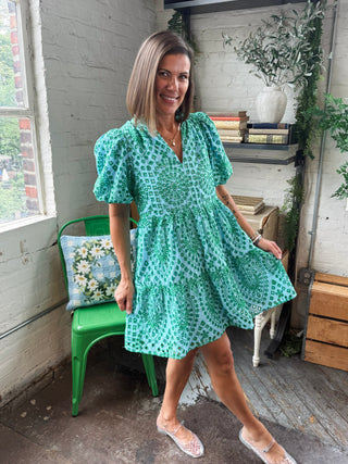 Jacey Babydoll Eyelet Mini Dress
