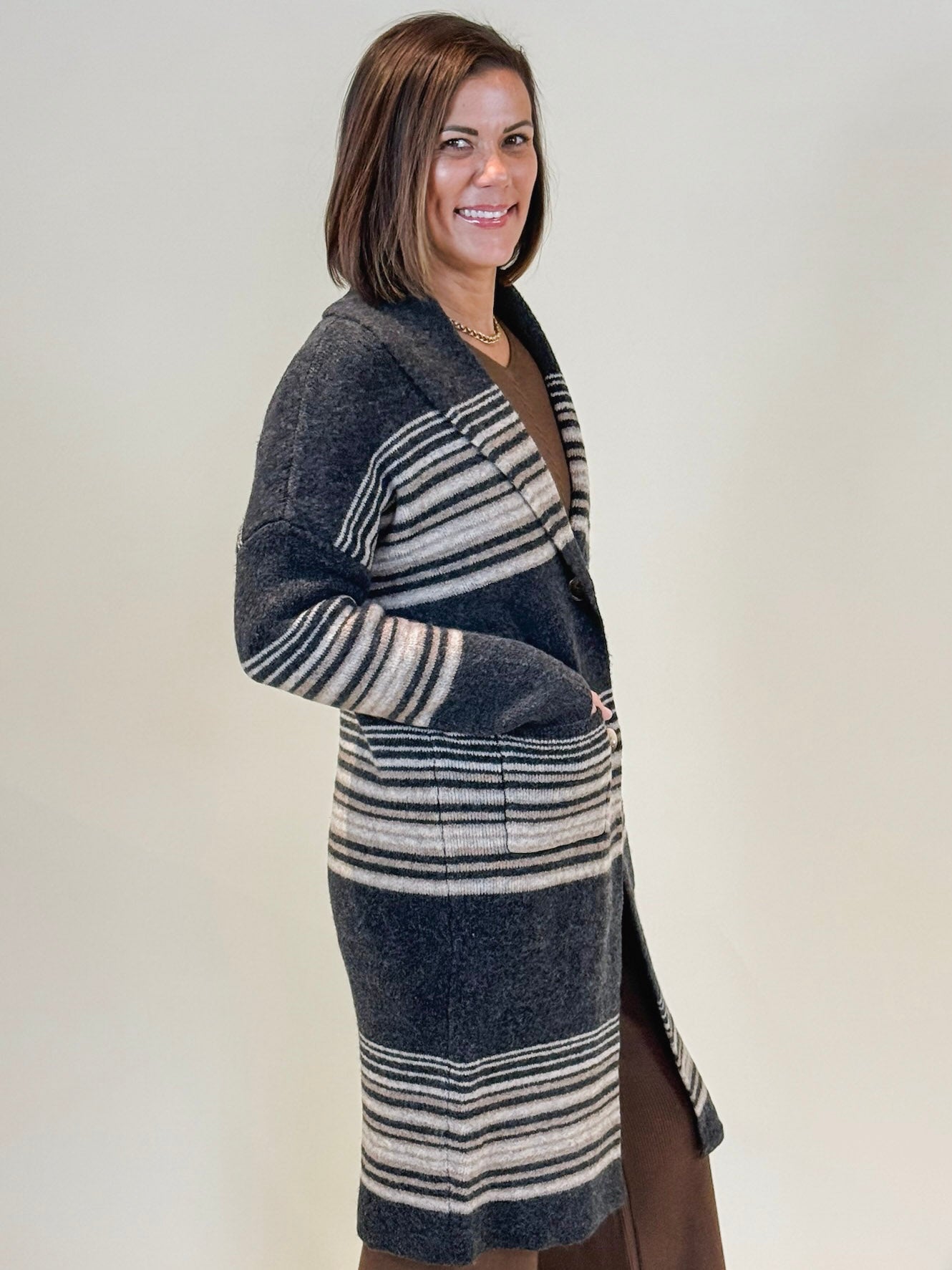 Myra Shawl Collar Duster Cardigan