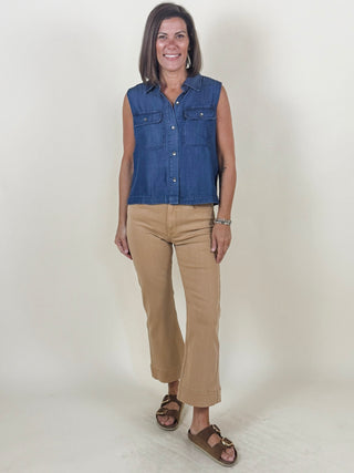 [Liverpool] Hannah Crop Flare Hugger, 25.5" Inseam