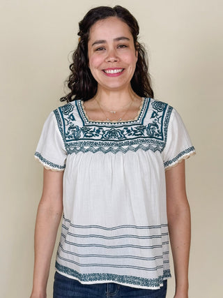 Chelsea Embroidered Boho Top