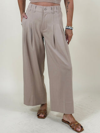 [Liverpool] Cali Pleated Wide Leg Crop Trousers