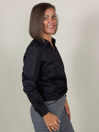 [TRIBAL] Frankie Front Knot Classic Collared Button Shirt