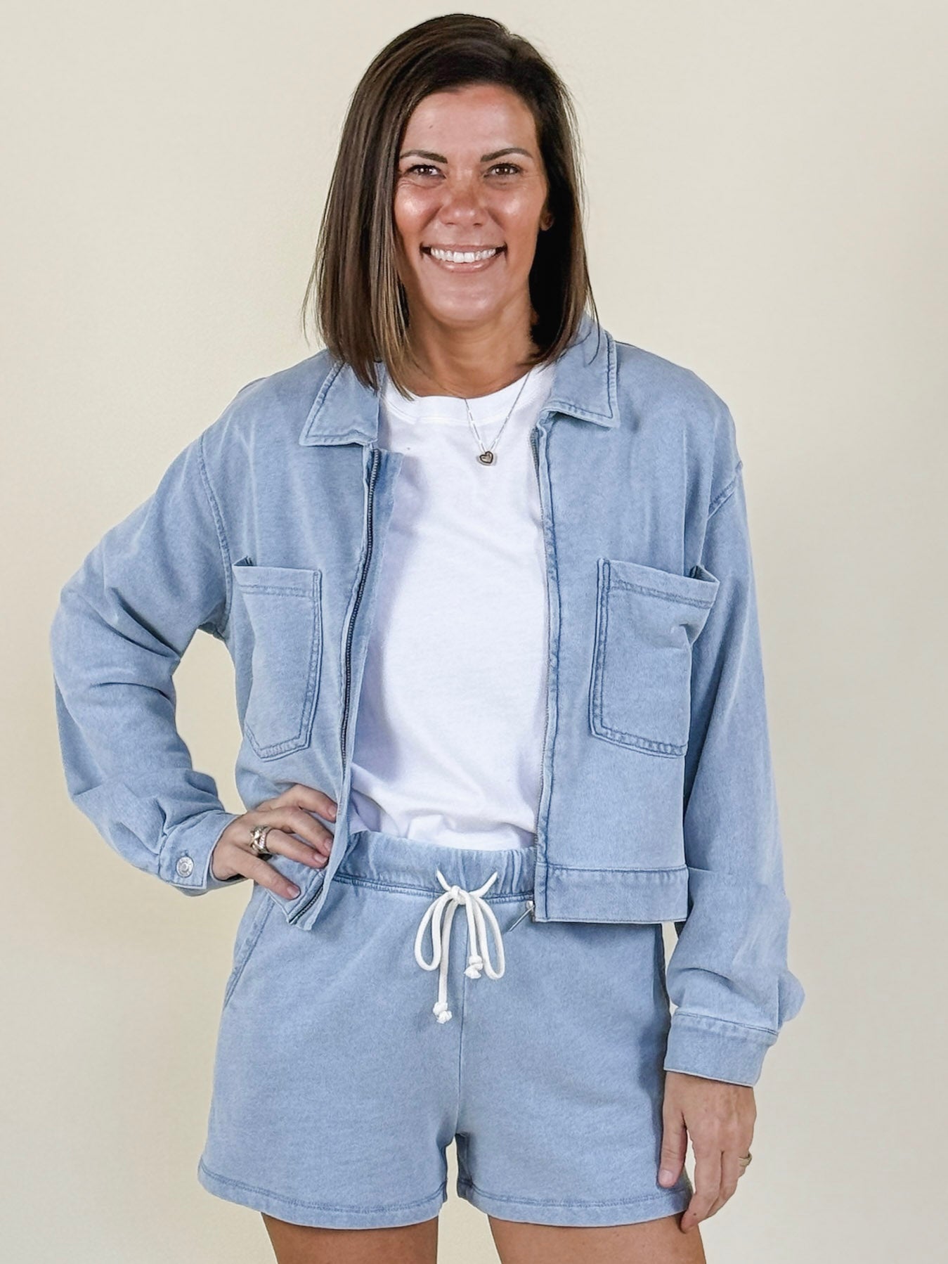 [Z Supply] Heritage Knit Denim Jacket