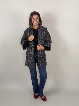 Piper Tweed Poncho Jacket