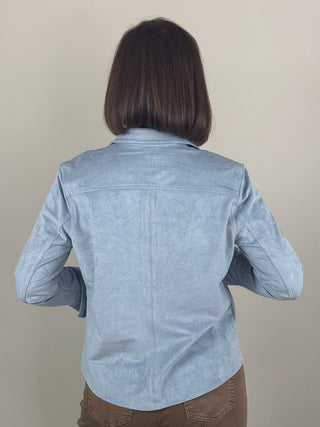 Irina Long Sleeve Suede Shirt