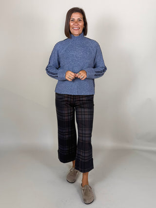 Brin Contrast Stitch Sweater