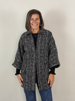 Piper Tweed Poncho Jacket
