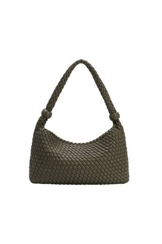 Quinn Recycled Vegan Shoulder Bag - Olive