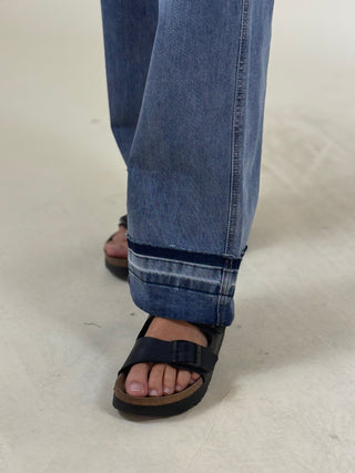 Olivia Cuffed Wide Leg Denim