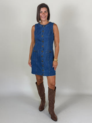 Garsia Denim Fitted Mini Dress