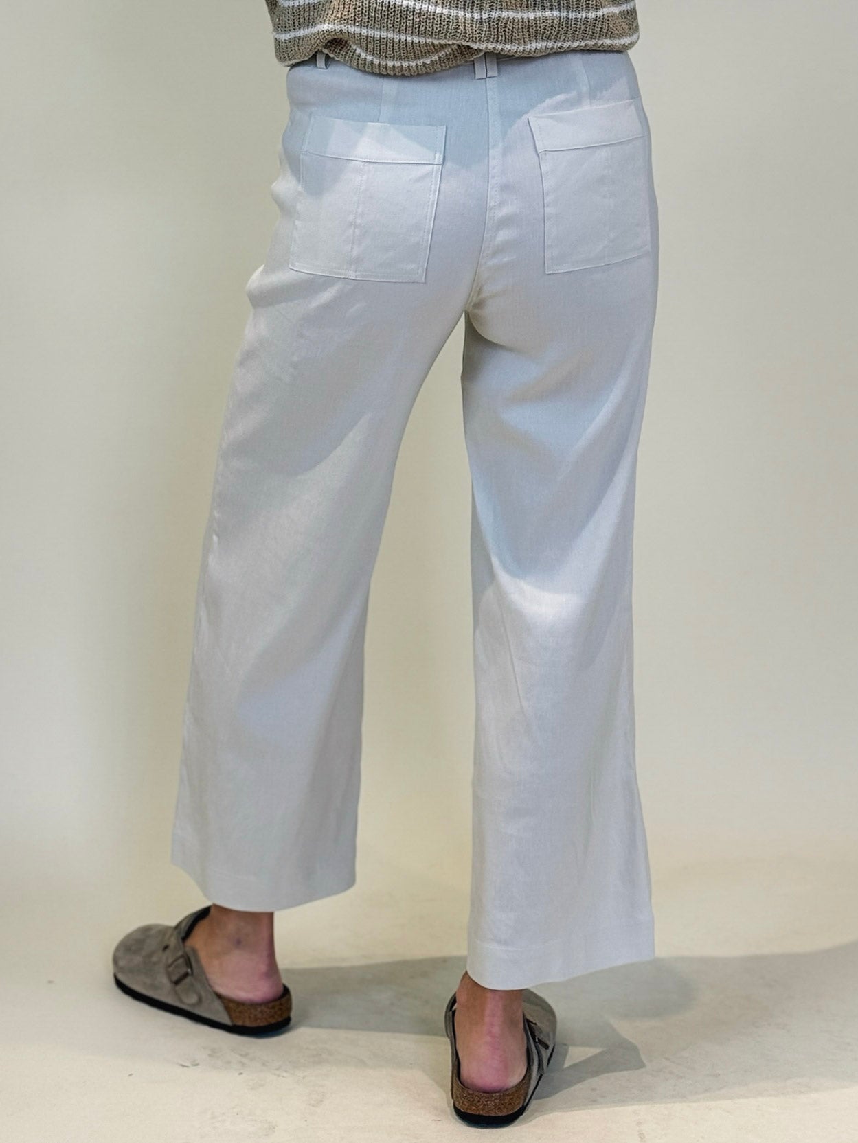 Wilma Stretch Linen Wide Leg Pants