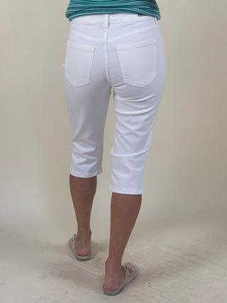 [Liverpool] Reina Capris with Slit, 17" Inseam