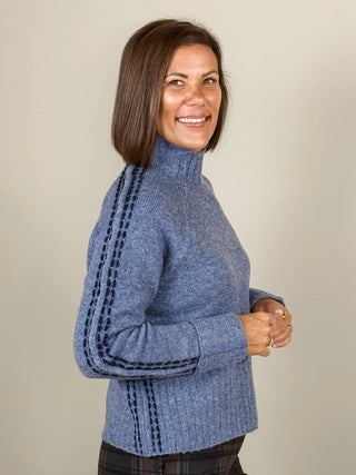 Brin Contrast Stitch Sweater
