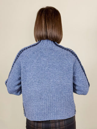 Brin Contrast Stitch Sweater
